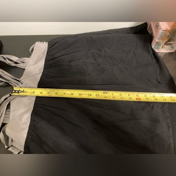 Interlúd Medium silver black tank top NWT 30% Silk - Picture 10 of 11